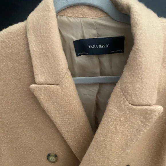 ZARA BASIC TAN COAT - Picture 2 of 5